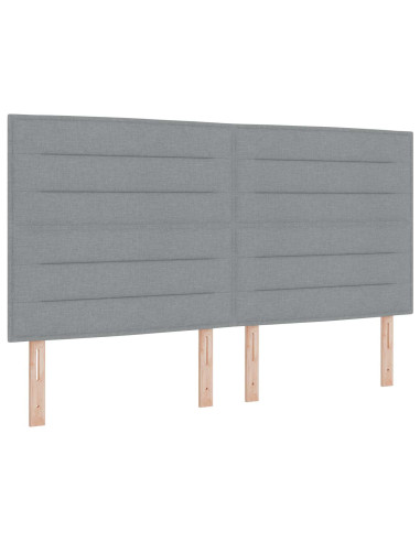 Letto box spring con materasso Grigio Chiaro 140 x 190 cm