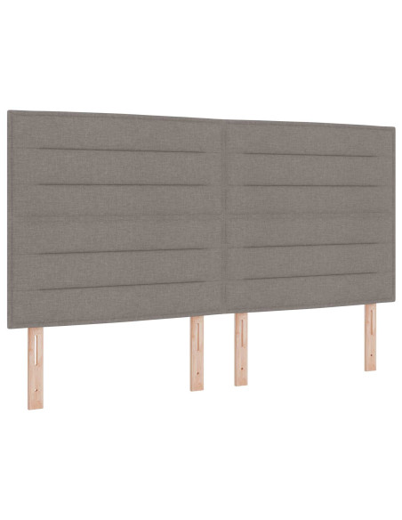 Letto box spring con materasso Tortora 140 x 190 cm Tessuto