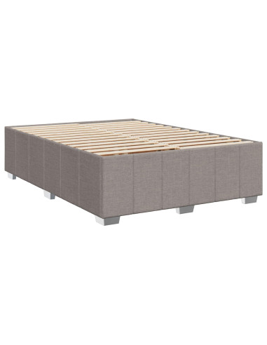 Letto box spring con materasso Tortora 140 x 190 cm Tessuto