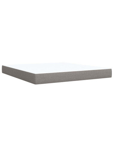 Letto box spring con materasso Tortora 140 x 190 cm Tessuto