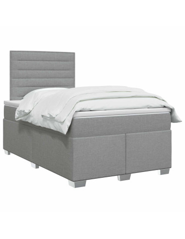 Letto box spring con materasso Grigio Chiaro 120 x 190 cm