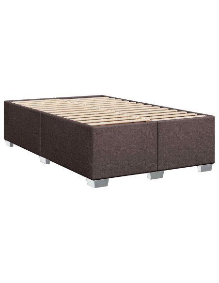 Letto box spring con materasso Marrone Scuro 120 x 190 cm