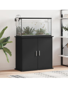 Supporto per Acquario 81x36x73 cm in Legno Multistrato Nero