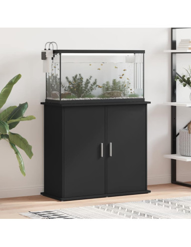 Supporto per Acquario 81x36x73 cm in Legno Multistrato Nero