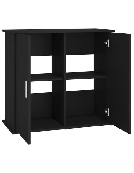 Supporto per Acquario 81x36x73 cm in Legno Multistrato Nero