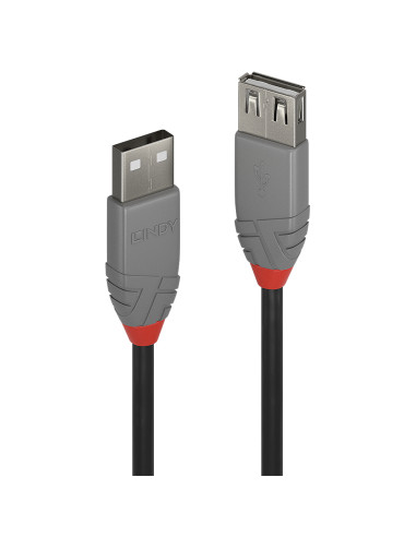 Lindy 36700 cavo USB USB 2.0 0,2 m USB A Nero, Grigio