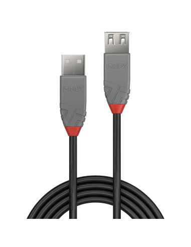 Lindy 36700 cavo USB USB 2.0 0,2 m USB A Nero, Grigio
