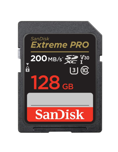 MEMORY CARD MICRO SD/TRANSFLASH 128GB SANDISK EXTREME PRO CLASSE 10 U3 V3 SDSQXCD-128G-GN6MA