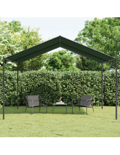 Gazebo 4 x 4 x 2,6 m Tortora Poliestere e Acciaio