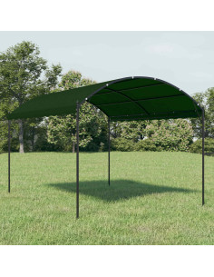 Gazebo 4 x 3 x 2,6 m Verde Poliestere e Acciaio