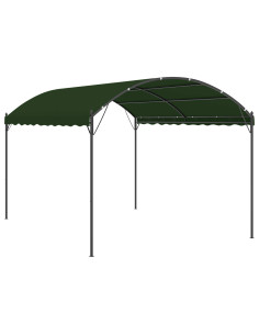 Gazebo 4 x 3 x 2,6 m Verde Poliestere e Acciaio 2
