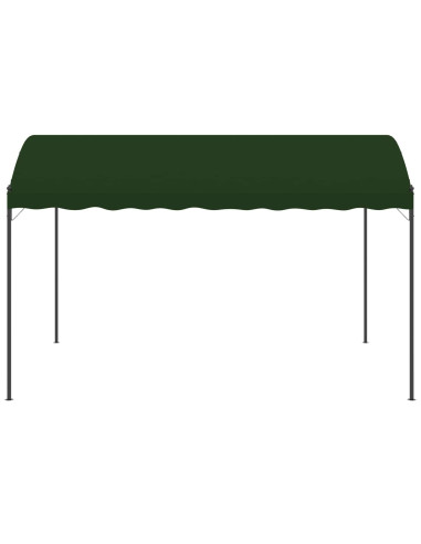 Gazebo 4 x 3 x 2,6 m Verde Poliestere e Acciaio