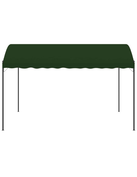 Gazebo 4 x 3 x 2,6 m Verde Poliestere e Acciaio