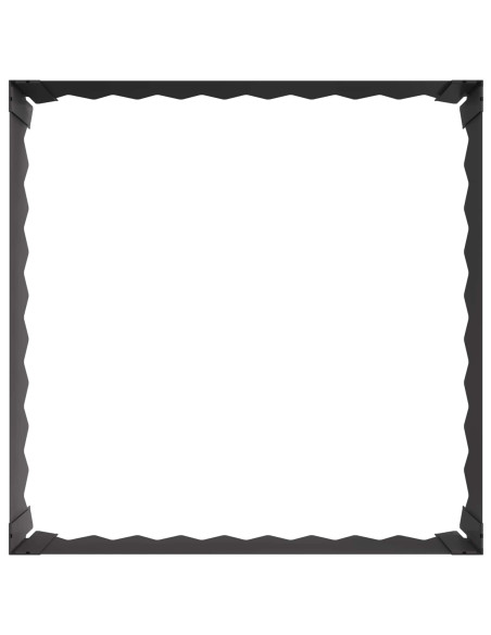 Bordura per Prato 4 pcs 60 x 60 x 20 cm Acciaio Nero