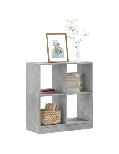 Libreria Grigio Cemento 68,5x32x75 cm in Legno Multistrato