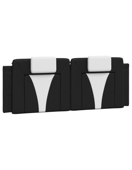 Cuscino Testiera Viana Nero e Bianco 137 cm in Similpelle