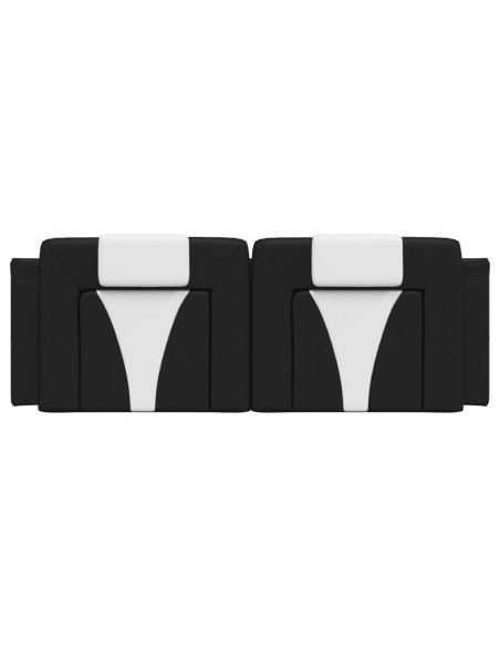 Cuscino Testiera Viana Nero e Bianco 137 cm in Similpelle