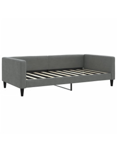 Letto da Giorno Grigio Scuro 100x190 cm in Tessuto 2
