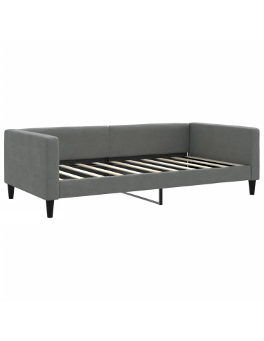 Letto da Giorno Grigio Scuro 100x190 cm in Tessuto