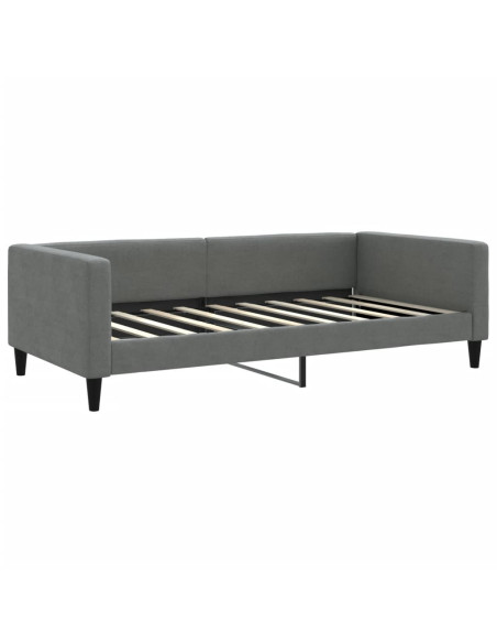 Letto da Giorno Grigio Scuro 100x190 cm in Tessuto