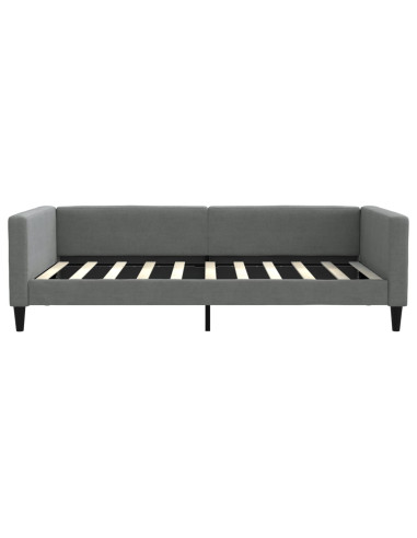 Letto da Giorno Grigio Scuro 100x190 cm in Tessuto