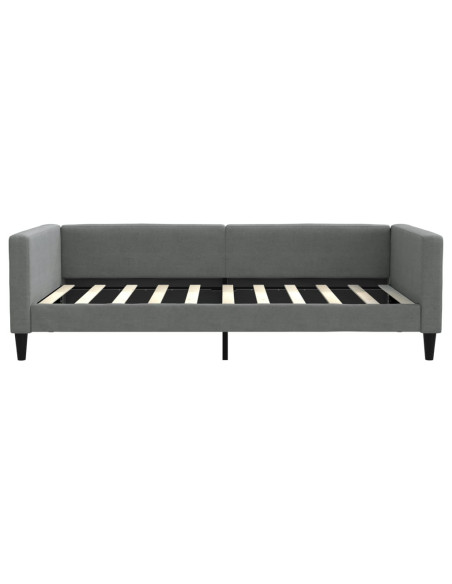 Letto da Giorno Grigio Scuro 100x190 cm in Tessuto