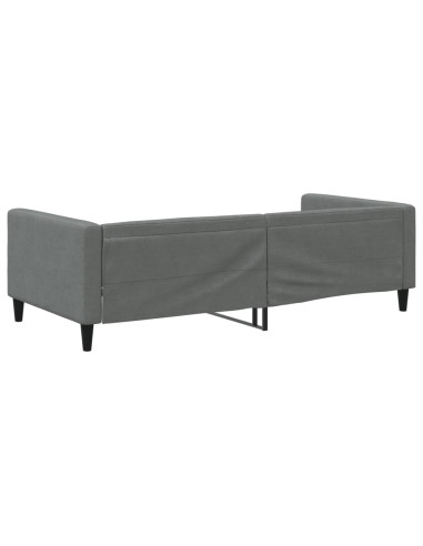 Letto da Giorno Grigio Scuro 100x190 cm in Tessuto