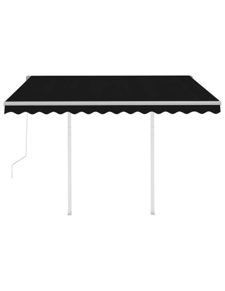 Tenda da Sole Retrattile Automatica con Pali 3,5x2,5m Antracite
