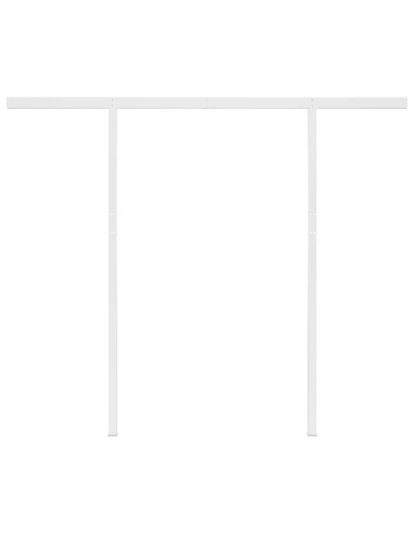 Tenda da Sole Retrattile Manuale con LED 3,5x2,5 m Crema