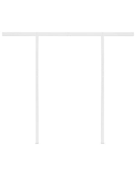 Tenda da Sole Retrattile Manuale con LED 3,5x2,5 m Crema