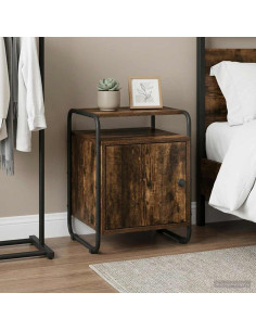 Armadio da Notte Rovere Fumo Legno ingegnerizzato