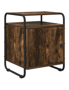 Armadio da Notte Rovere Fumo Legno ingegnerizzato 2
