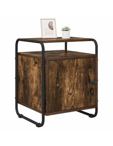 Armadio da Notte Rovere Fumo Legno ingegnerizzato