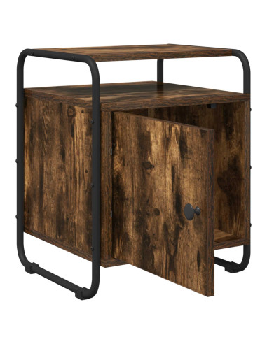 Armadio da Notte Rovere Fumo Legno ingegnerizzato