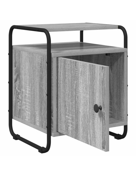 Armadio da Notte 2 pz Sonoma grigio Legno ingegnerizzato