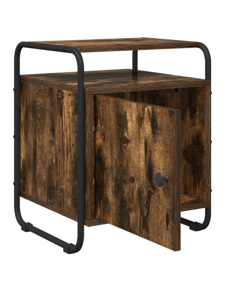 Armadio da Notte 2 pz Rovere Fumo Legno ingegnerizzato