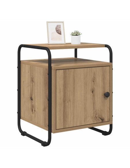 Armadio da Notte 2 pz Rovere Artigianale Legno ingegnerizzato