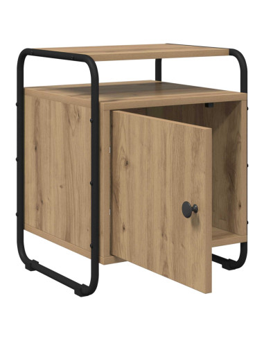 Armadio da Notte 2 pz Rovere Artigianale Legno ingegnerizzato