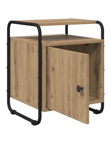 Armadio da Notte 2 pz Rovere Artigianale Legno ingegnerizzato
