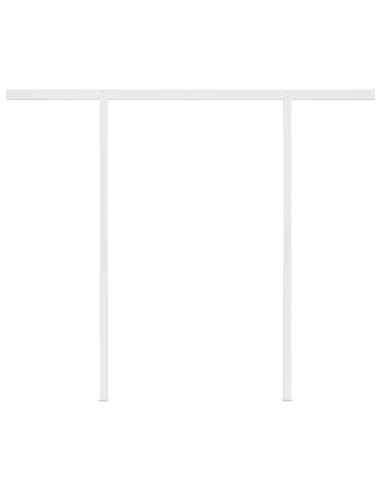 Tenda Retrattile Manuale con LED 3,5x2,5m Arancione e Marrone