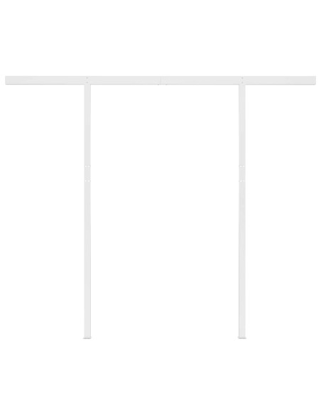 Tenda Retrattile Manuale con LED 3,5x2,5m Arancione e Marrone