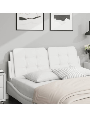 Cuscino Testiera Zadar Bianco 137 cm in Similpelle
