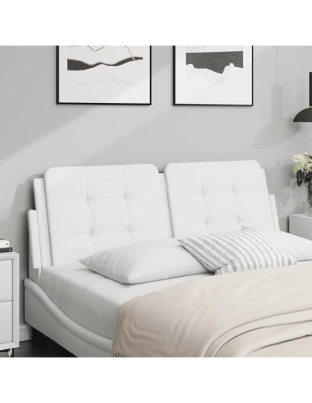 Cuscino Testiera Zadar Bianco 137 cm in Similpelle