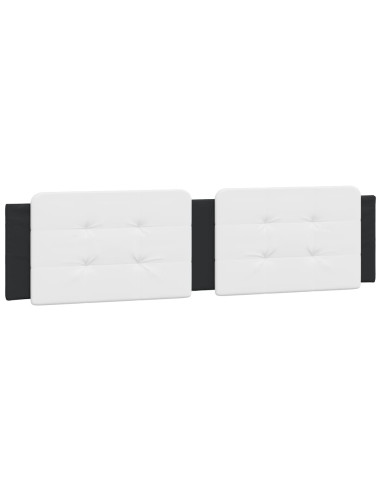 Cuscino Testiera Zadar Bianco e Nero 193 cm in Similpelle