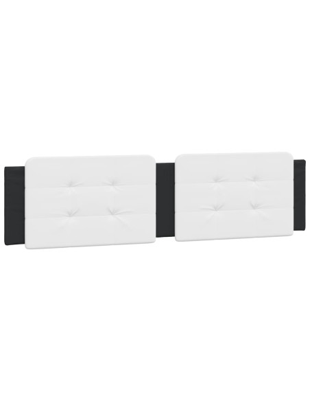 Cuscino Testiera Zadar Bianco e Nero 193 cm in Similpelle