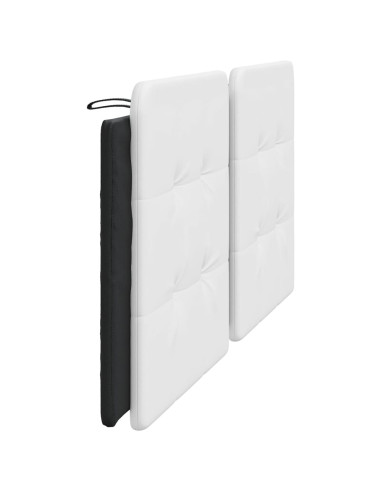 Cuscino Testiera Zadar Bianco e Nero 193 cm in Similpelle
