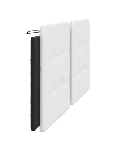 Cuscino Testiera Zadar Bianco e Nero 193 cm in Similpelle