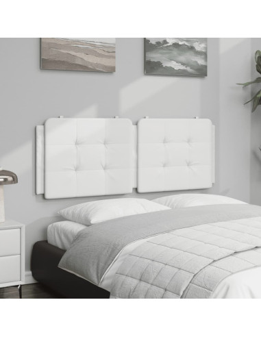 Cuscino Testiera Zadar Bianco 137 cm in Similpelle