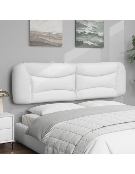 Cuscino Testiera Hvar Bianco 183 cm in Similpelle