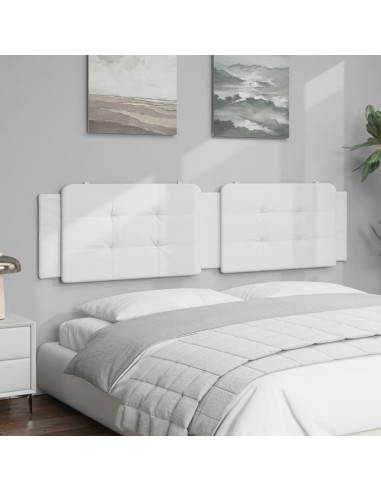 Cuscino Testiera Zadar Bianco 193 cm in Similpelle
